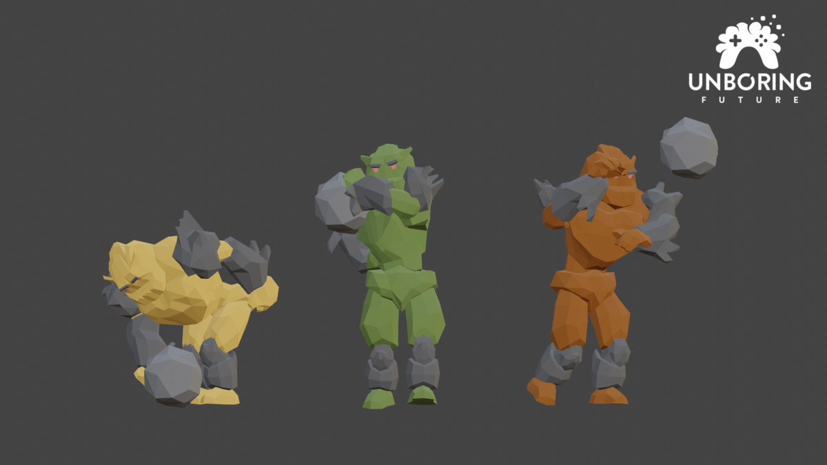 LOW POLY GOLEMS - Animated