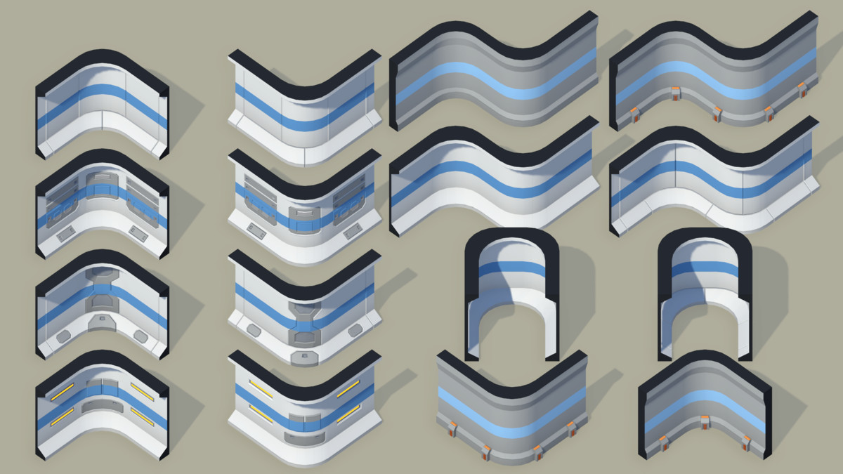 Sci-Fi Interior Modular Kit Bundle 01