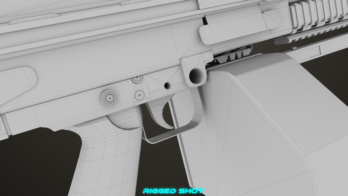 Machine Gun Sandal and Black Ammo Box URP HDRP Textures