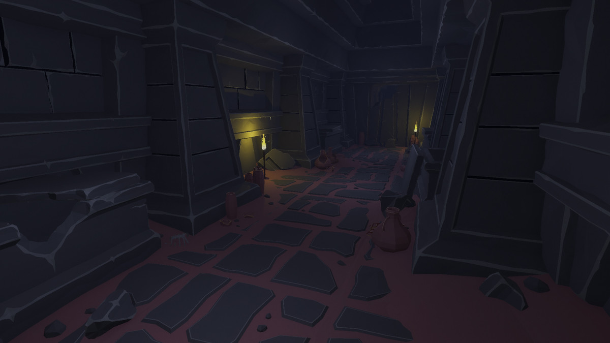 Low Poly Style Desert Dungeon