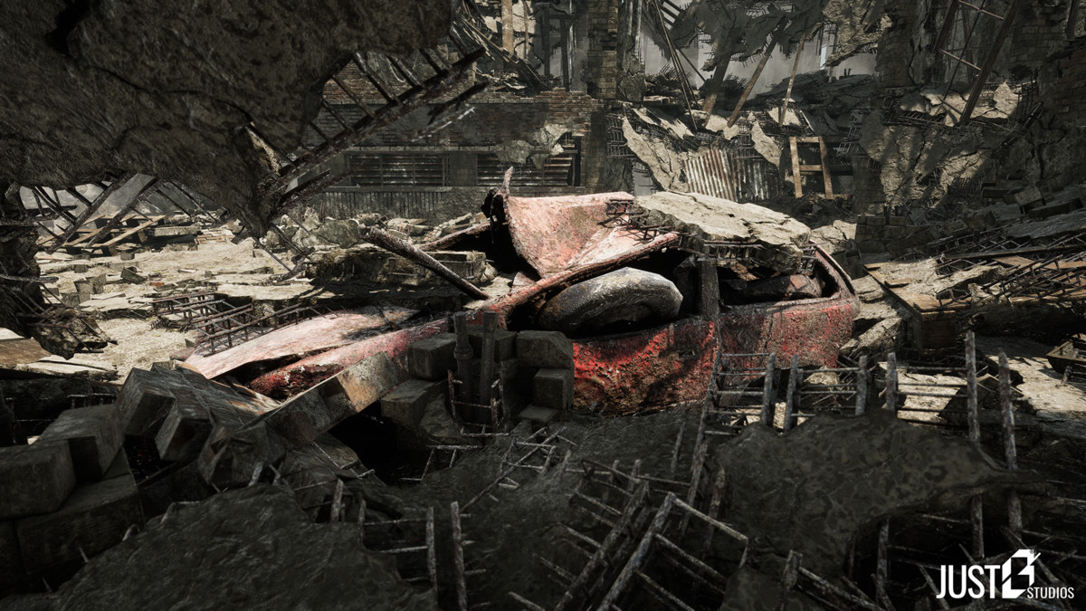 Modular Destruction Site Environment (Ruins,Destroyed,Buildings)