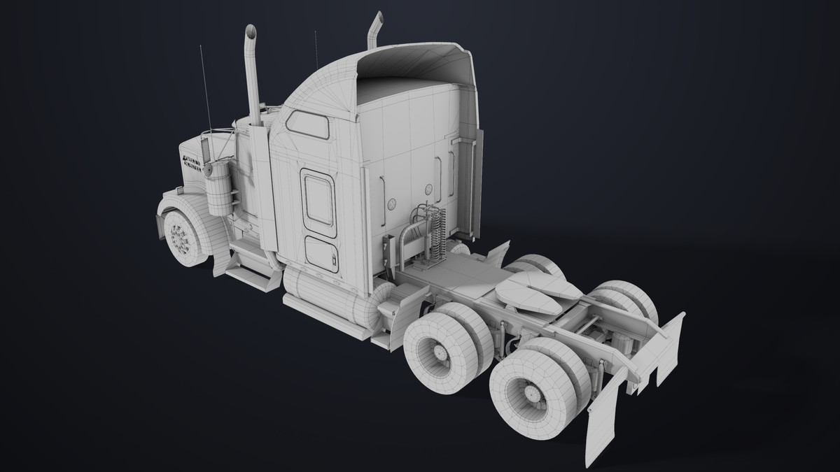 Truck Chassis 02 Generic Black URP HDRP Textures