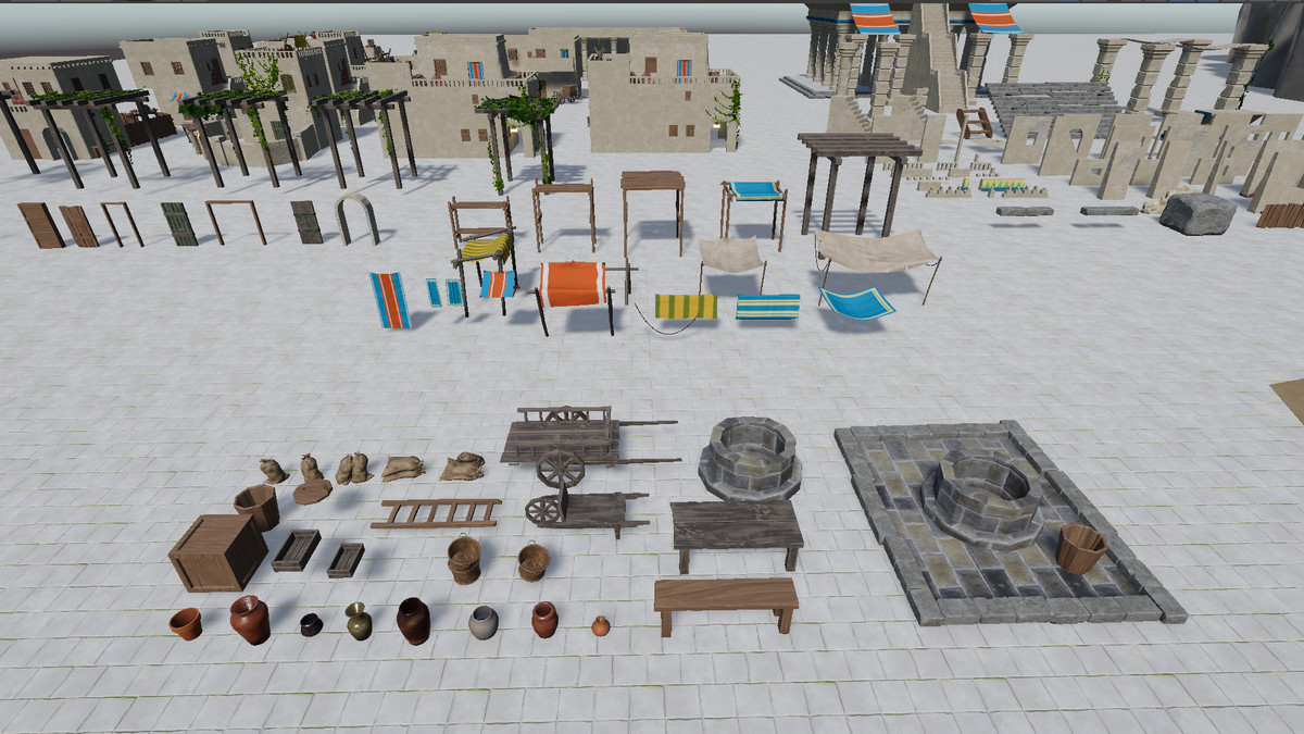 Desert Town - Stylized, Modular pack