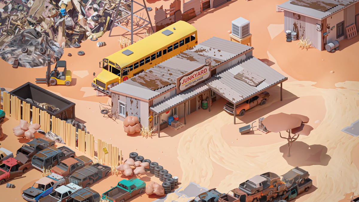 Junkyard - Low Poly 3D Models Pack