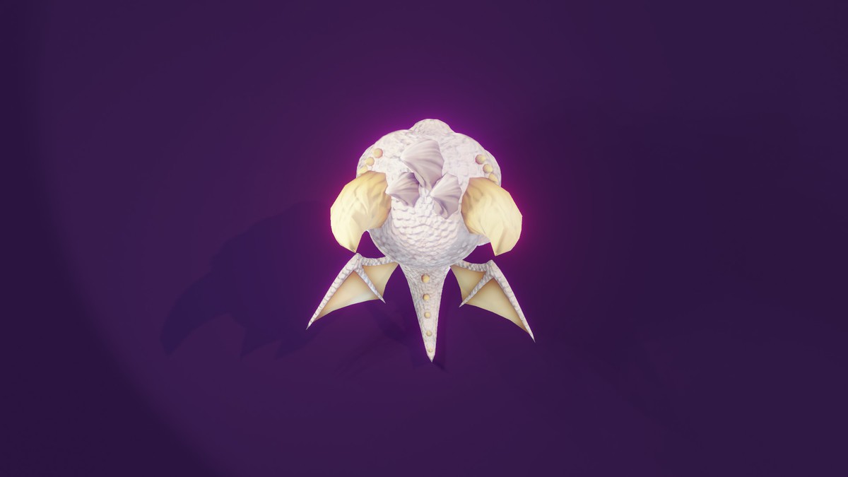 Cartoon White Dragon 3D Model (Low-Poly, Game-Ready, Animated, Built-In)