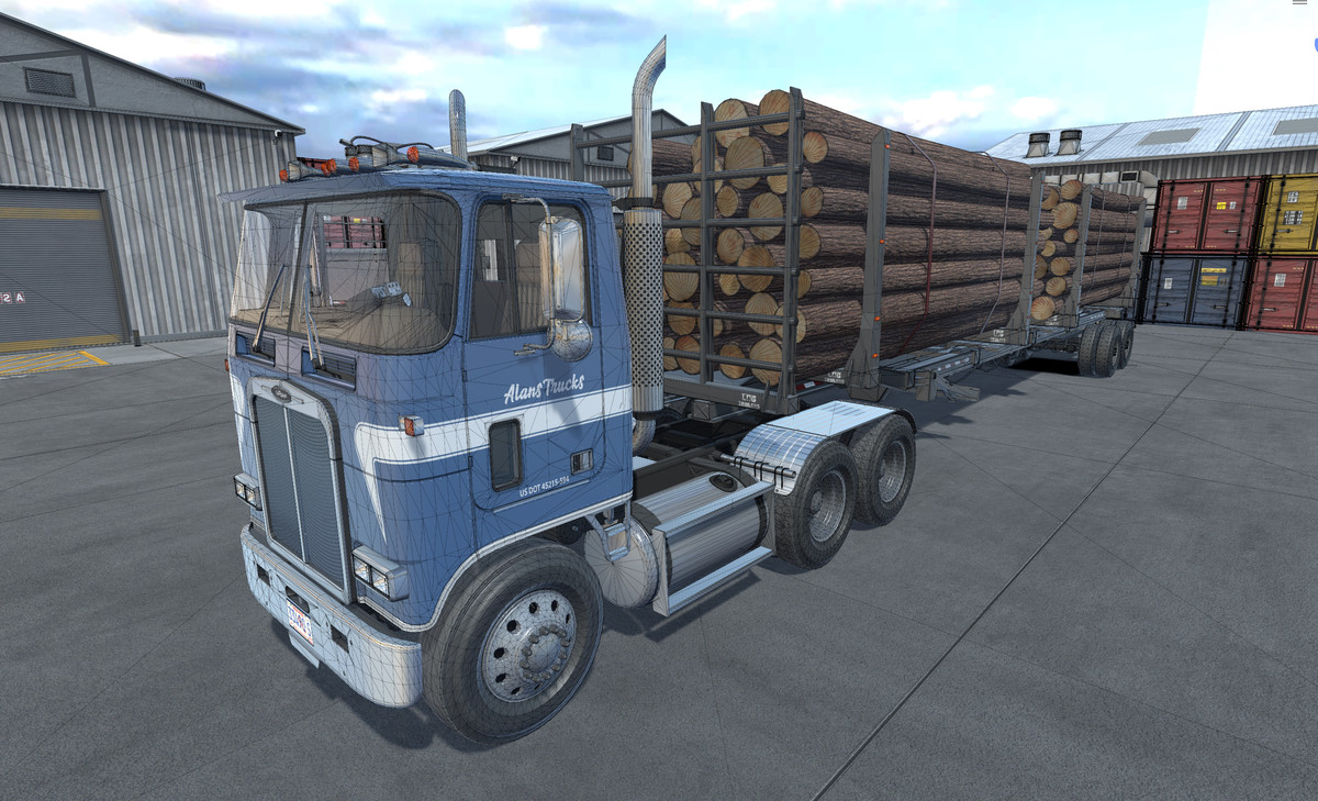 Cabover log truck
