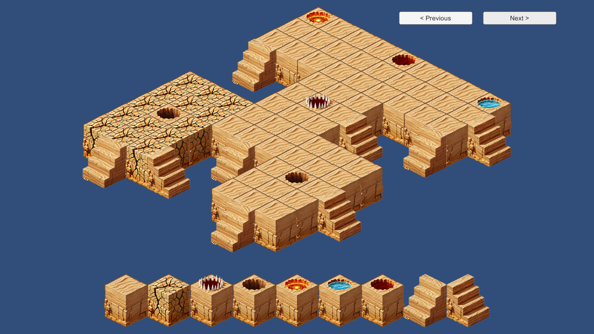 2D Isometric Modular Tileset – Desert & Frozen