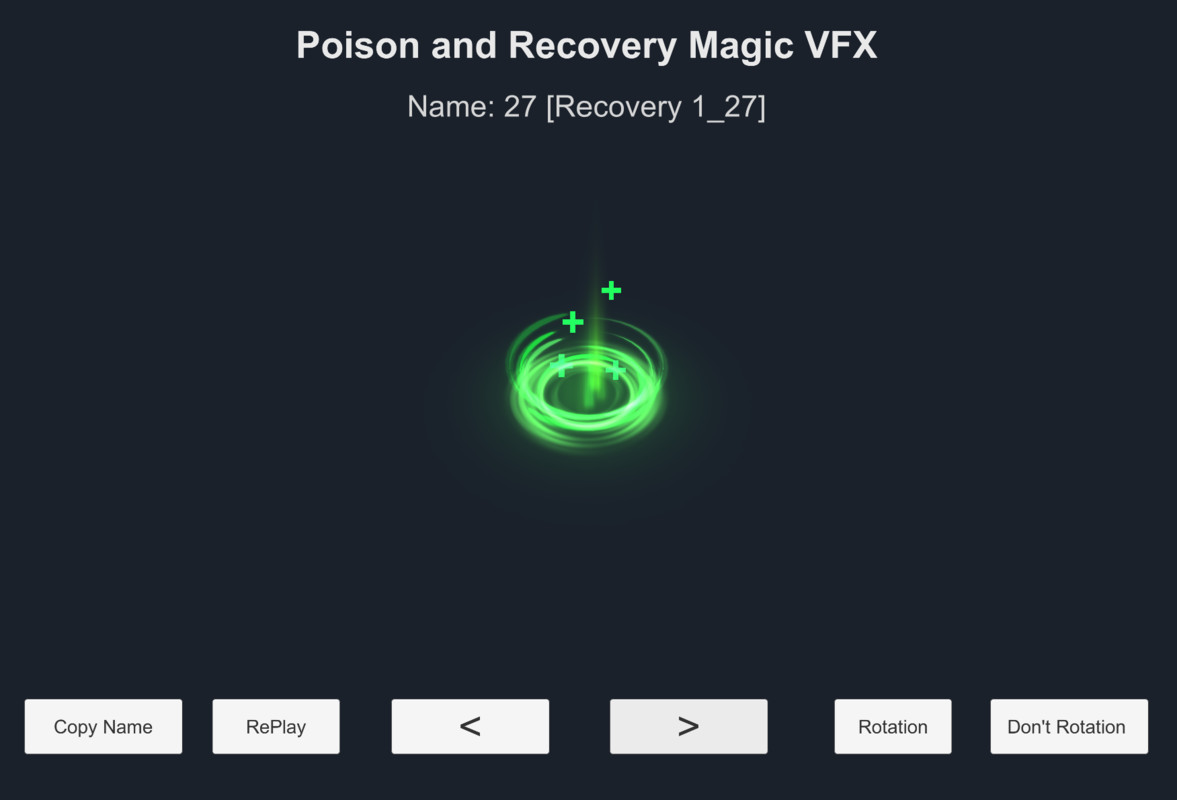 Poison and Recovery Magic VFX