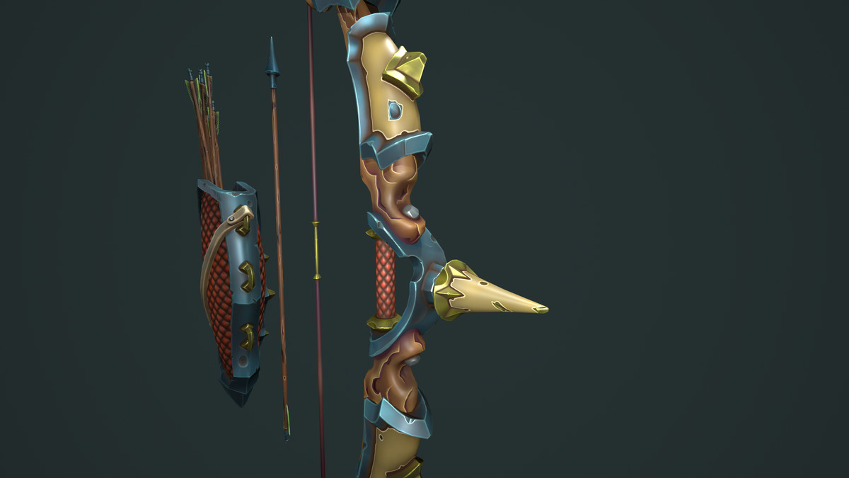 Knight Bow Quiver Arrow