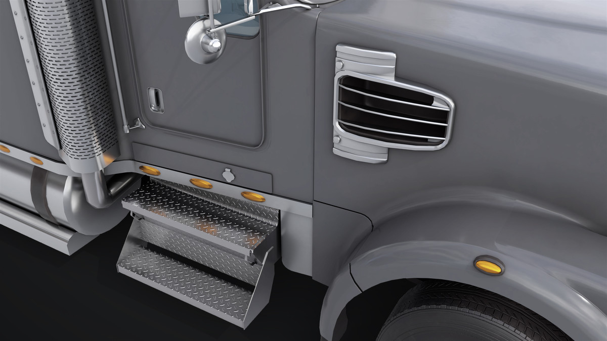 Truck 07 Log Trailer Grey Version URP HDRP Textures