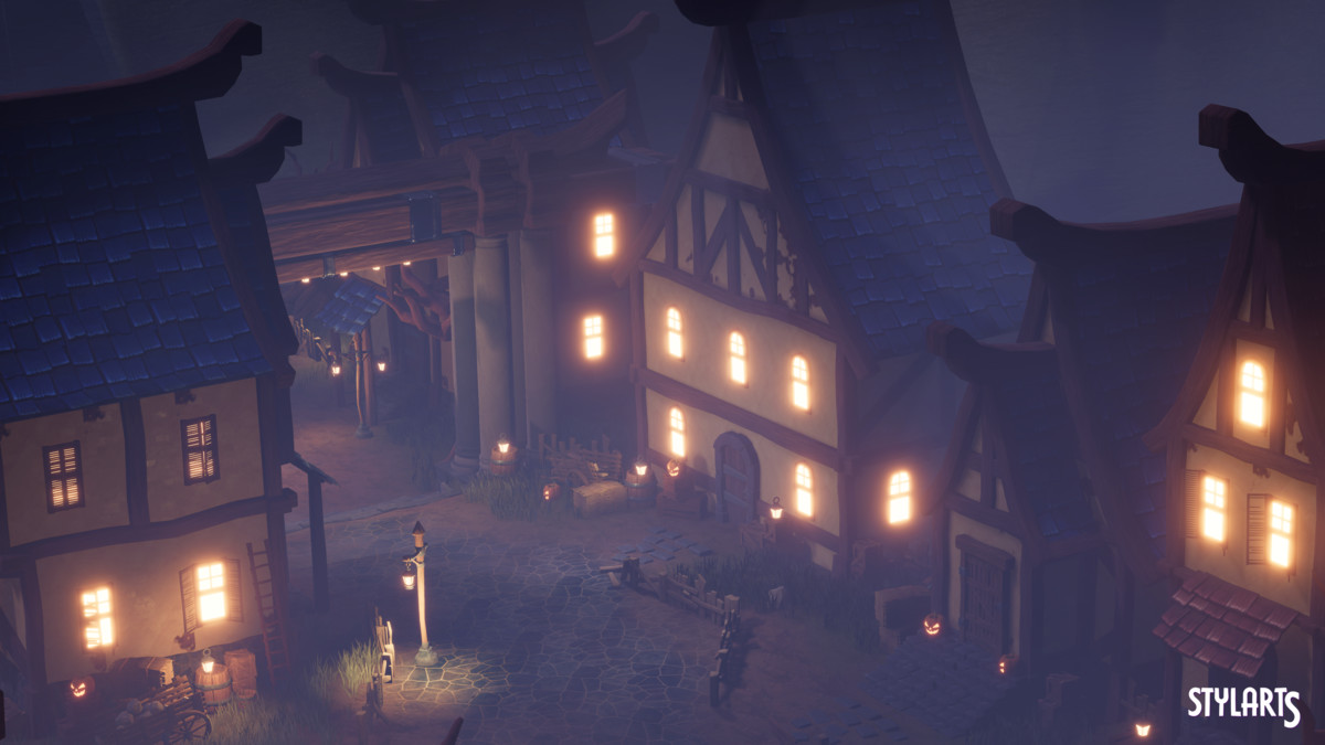 Stylized Magical Haunted Village