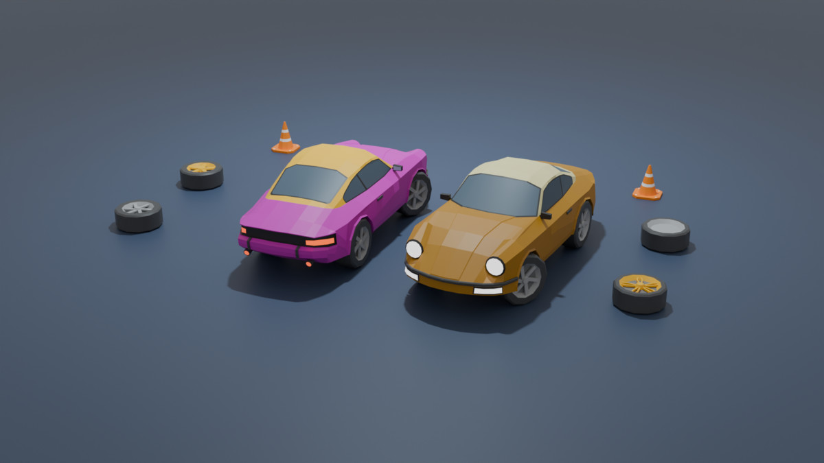 Mobile Optimize-Low Poly Cars