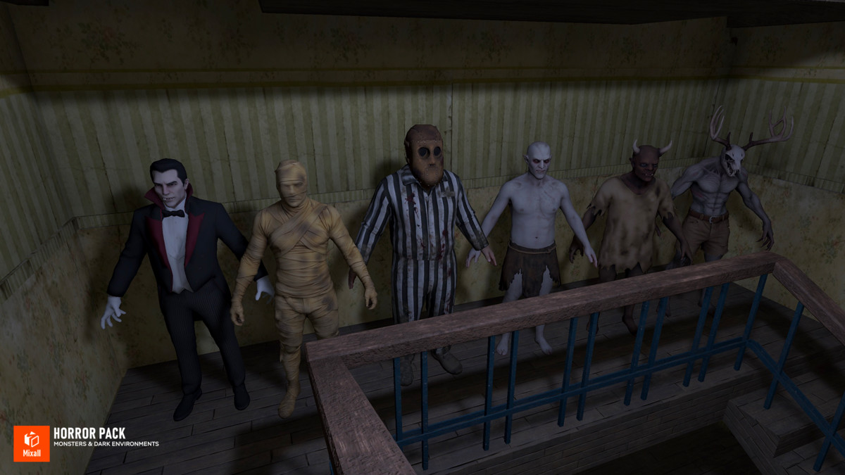 Undead Horror Pack: 17 Characters + 3 Haunted Environments
