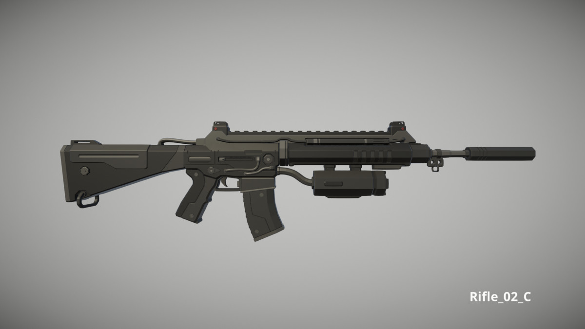 Cyberpunk Armory - Low Poly