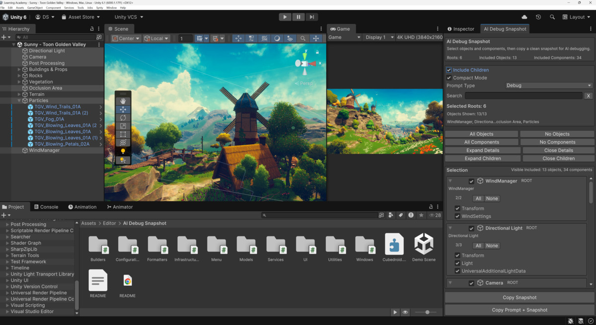 Copy GameObjects for Chatgpt - AI Debug Snapshot for Unity