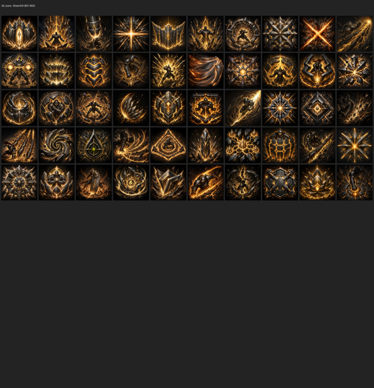 Fantasy RPG Skill Icon And Portrait 1650