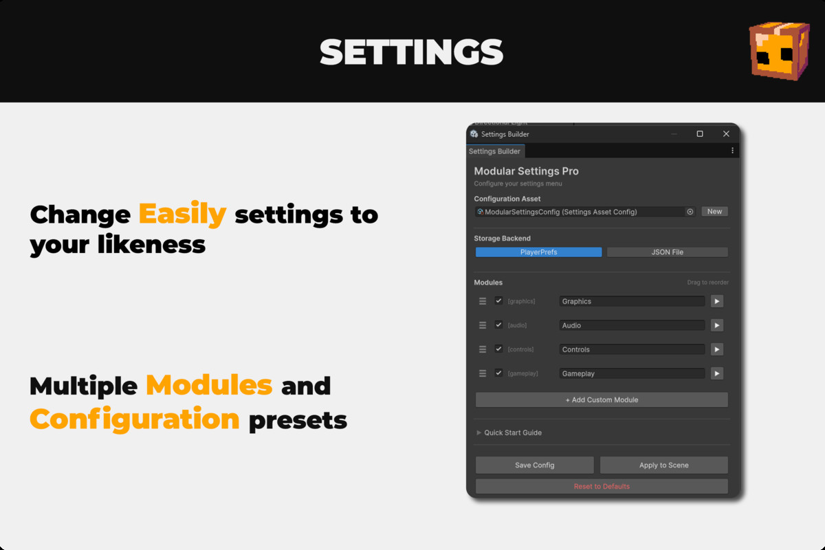 Modular Settings Pro