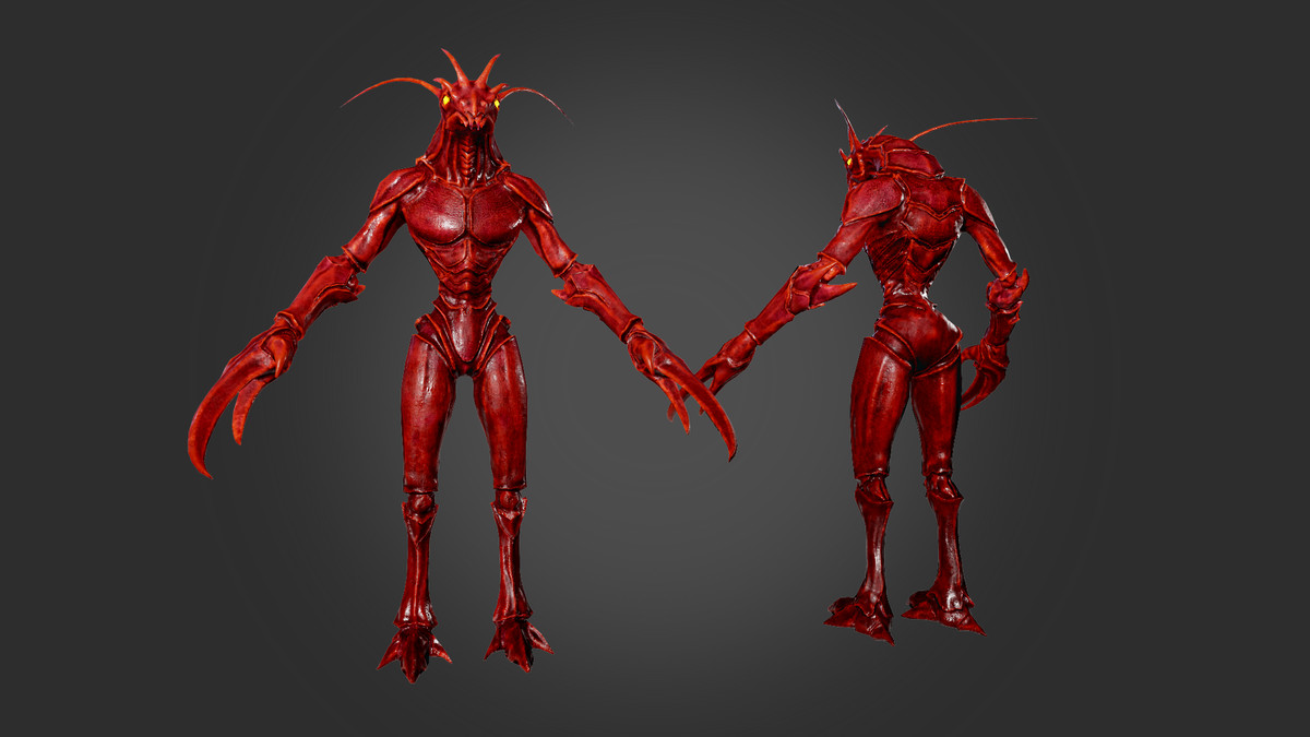 Shrimp monster character