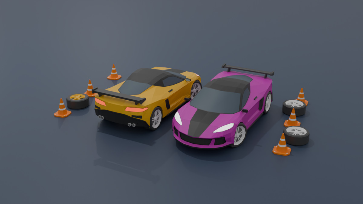 Mobile Optimize-Low Poly Vehicles