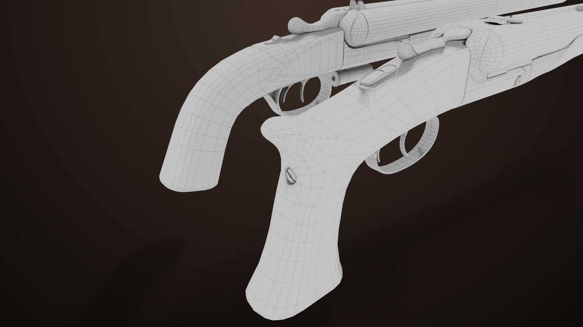 Small Medium Shotgun Black Single Mat URP HDRP Textures