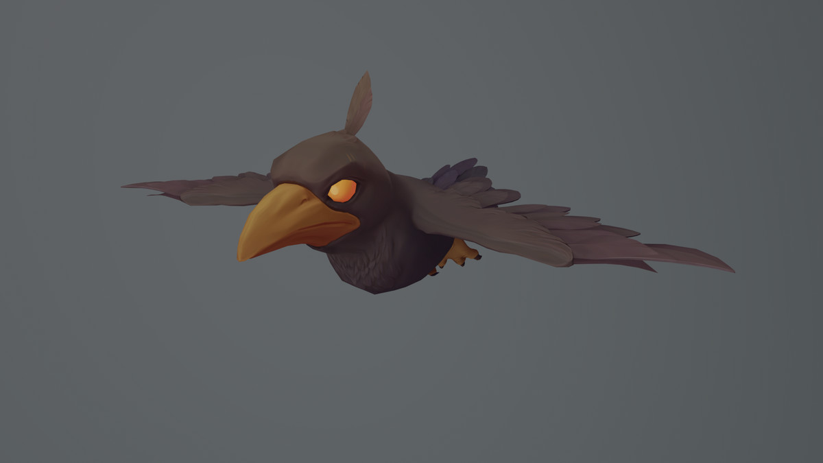 Animated Stylized Crow