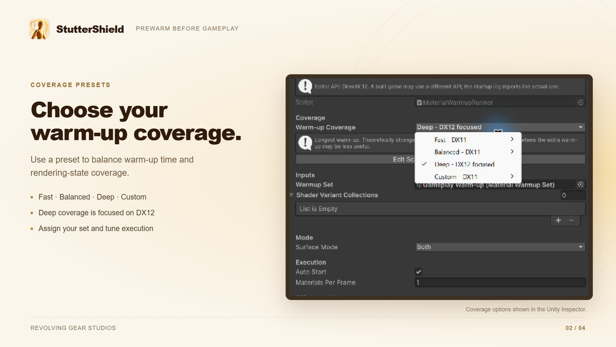 StutterShield – Shader & Material Prewarming