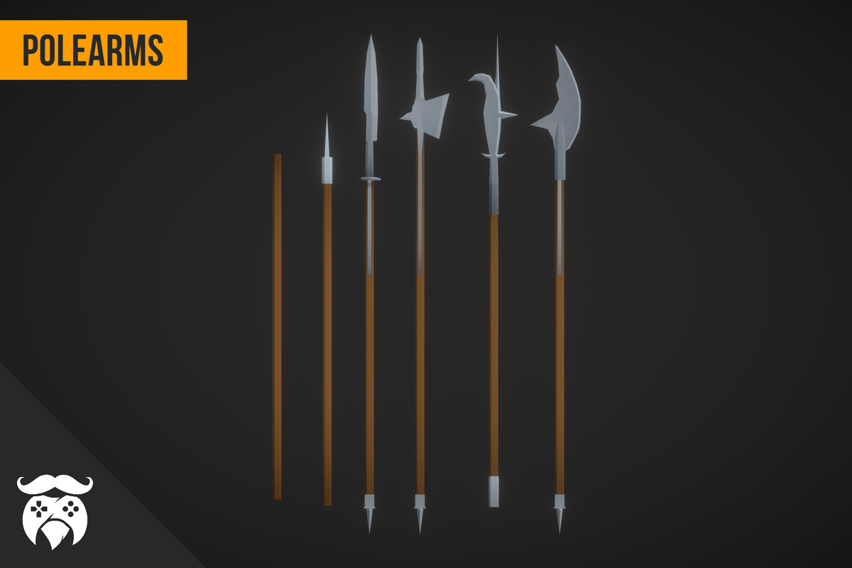 Historically Realistic Low Poly Swords & Weapons