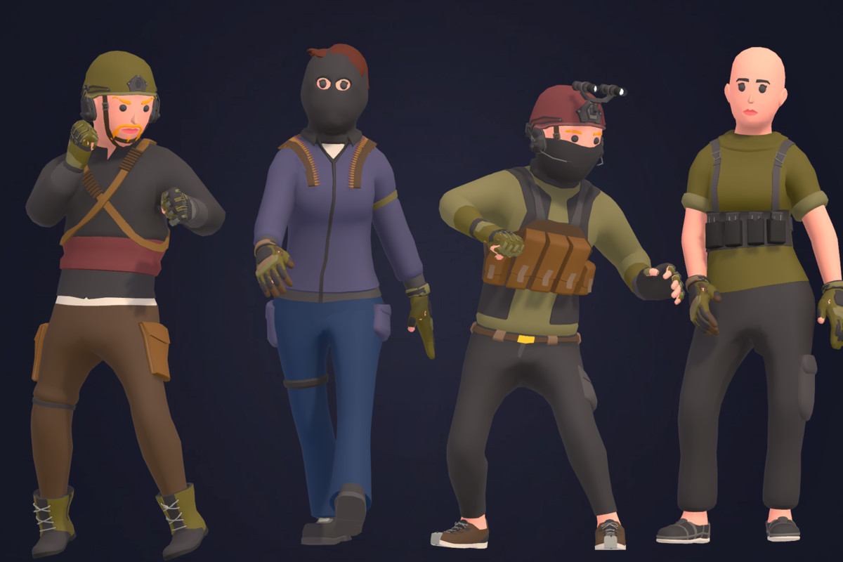 Customizable 3D Military Characters Bundle