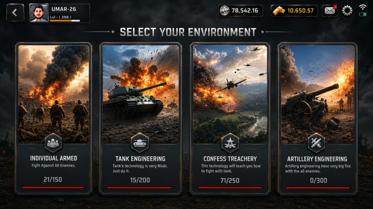 FPS Shooter Game UI Kit Complete Military HUD, Main Menu, Store, Mobile GUI