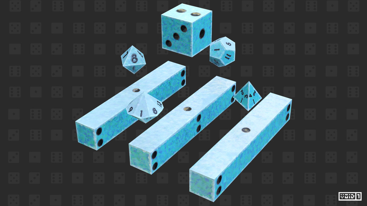 Rounded 3D Dice Models PRO