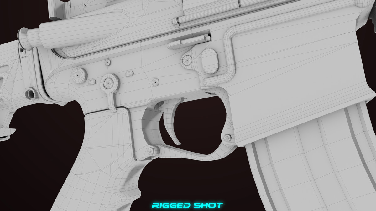 Machine Gun 17 Black URP HDRP Textures