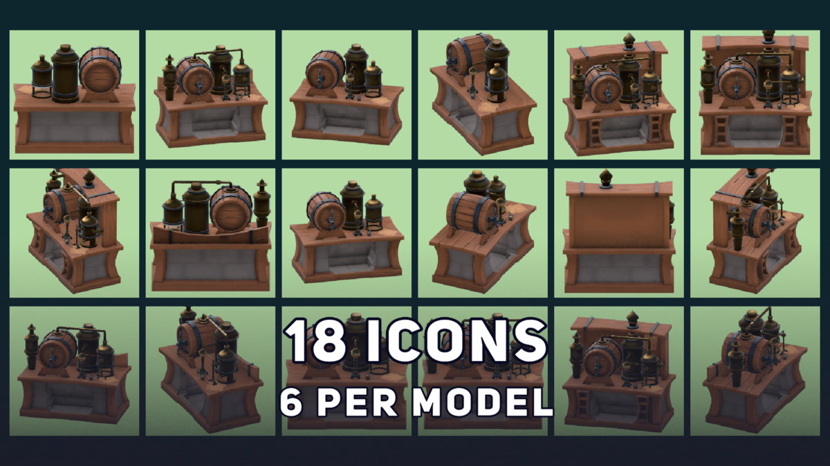 Stylized Brewing Station & Icons