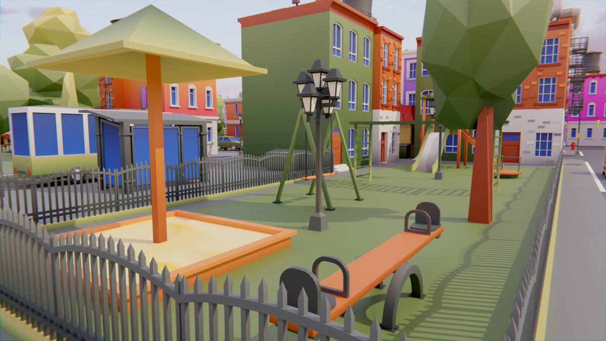 Low Poly Town by IGS