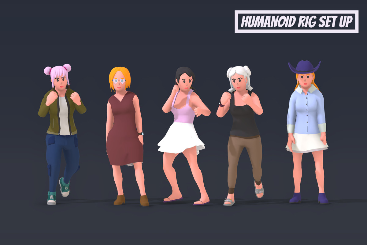 Customizable 3D City Characters Bundle