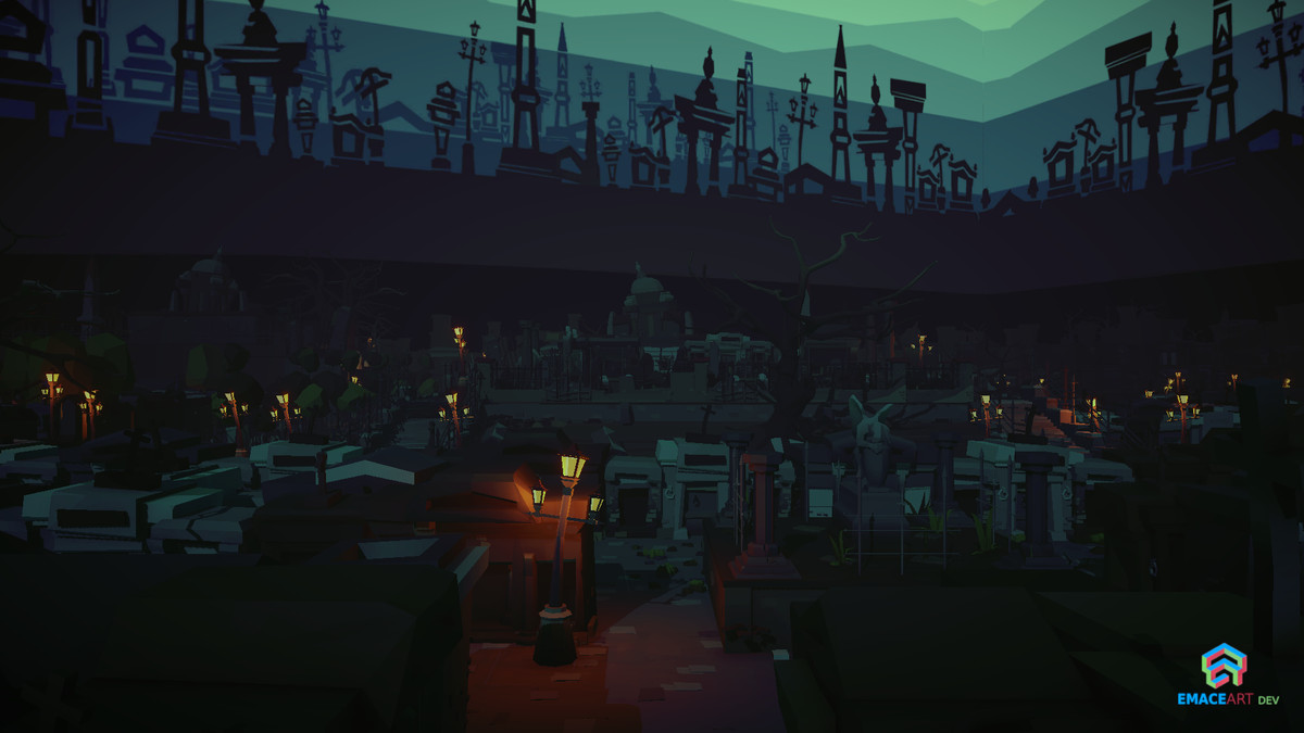 NecroPOLY - Low Poly Cemetery Kit — FREE - Dark Corners