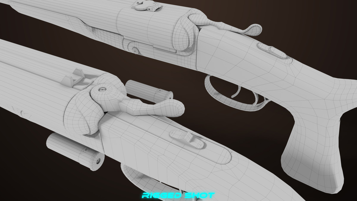 Small Medium Shotgun Black Single Mat URP HDRP Textures