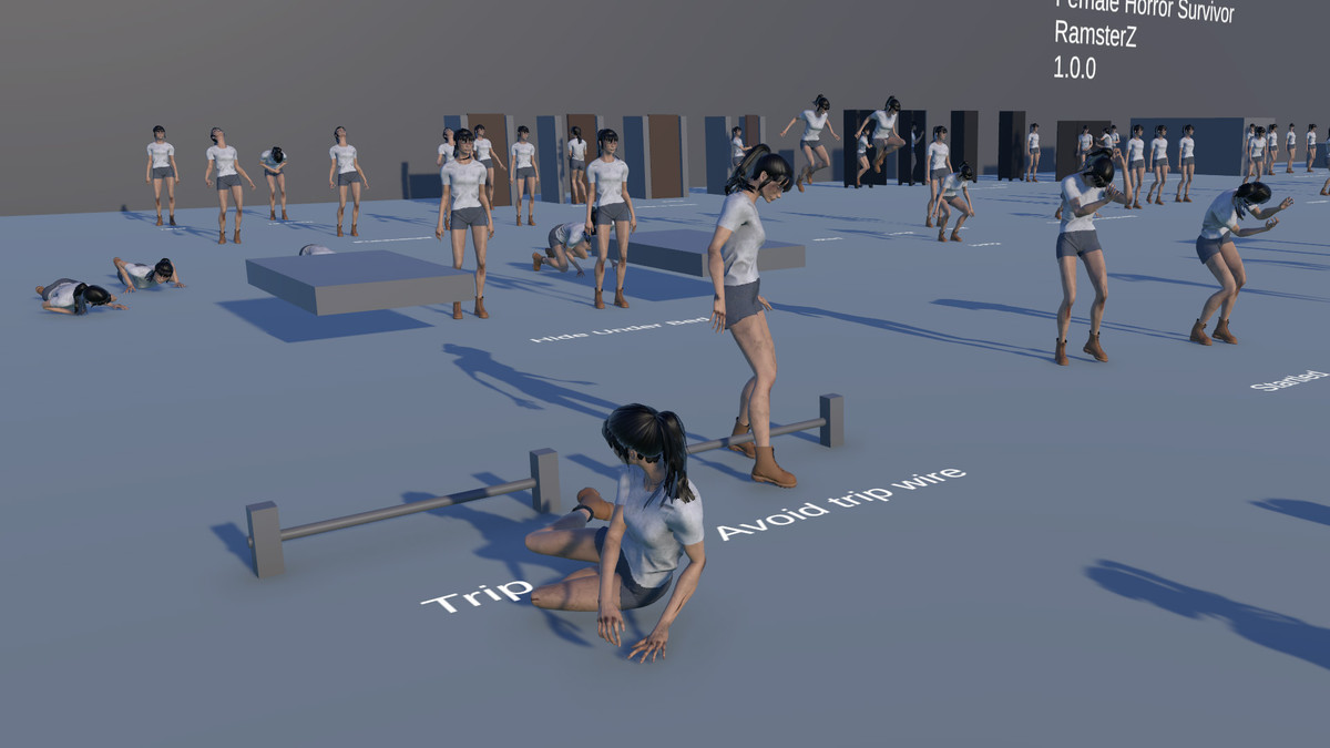 Female Horror Survivor Animations