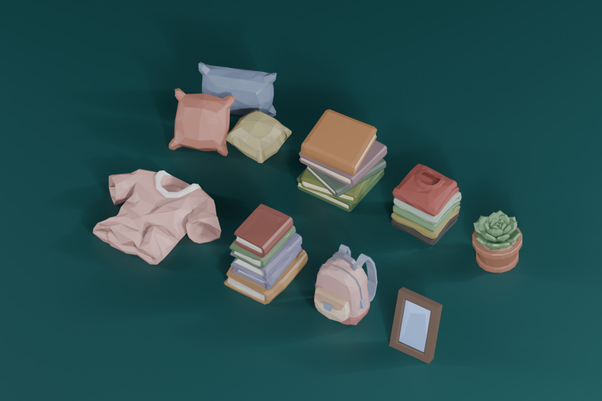 Cute Stylized Living Room Props