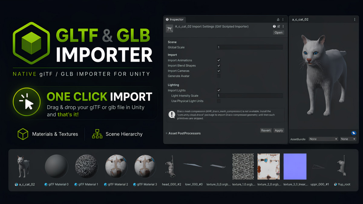 Native glTF & GLB Importer + Runtime