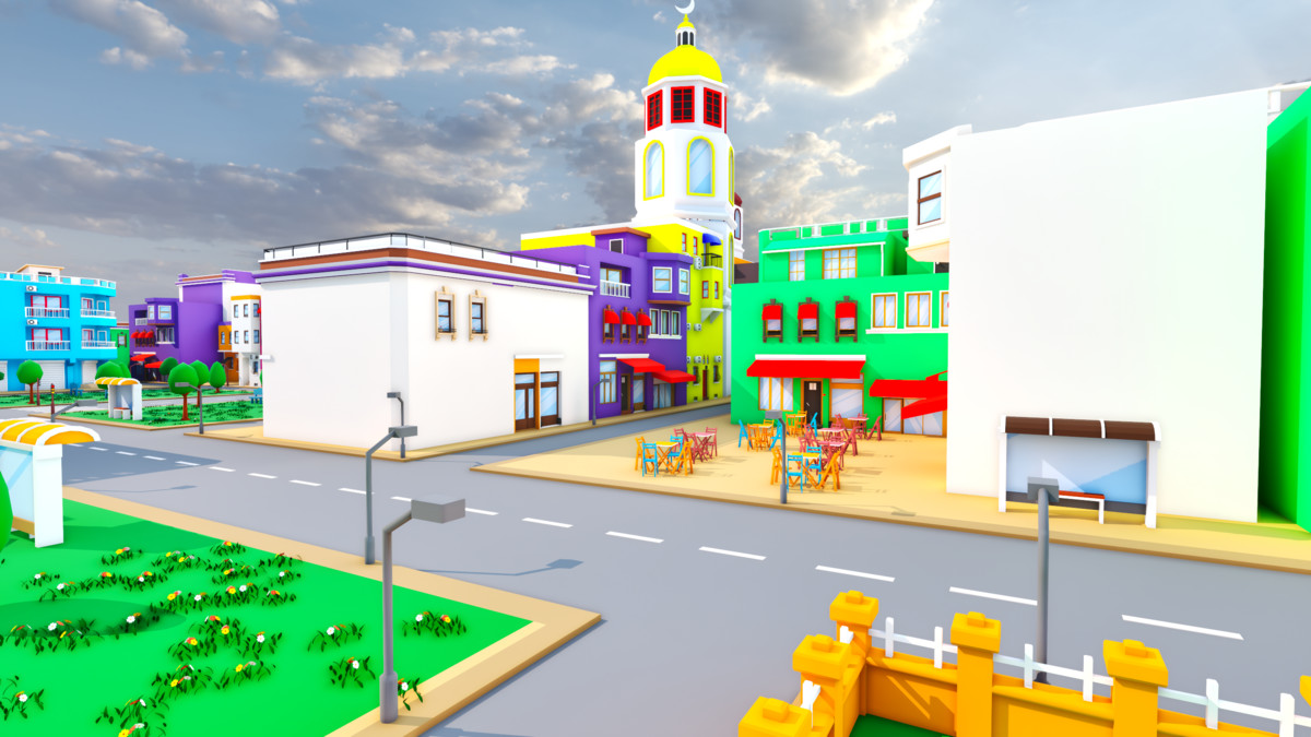Modular Eastern City Low Poly Istanbul [Enterable Interior] [Desktop & Mobile]