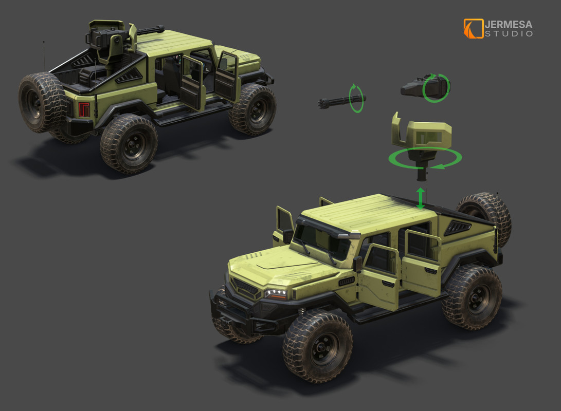 Combat Military Vehicle - Drivable 4x4 Pickup Truck