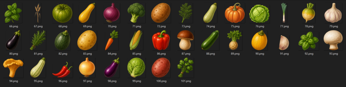 Fantasy Vegetables Pack