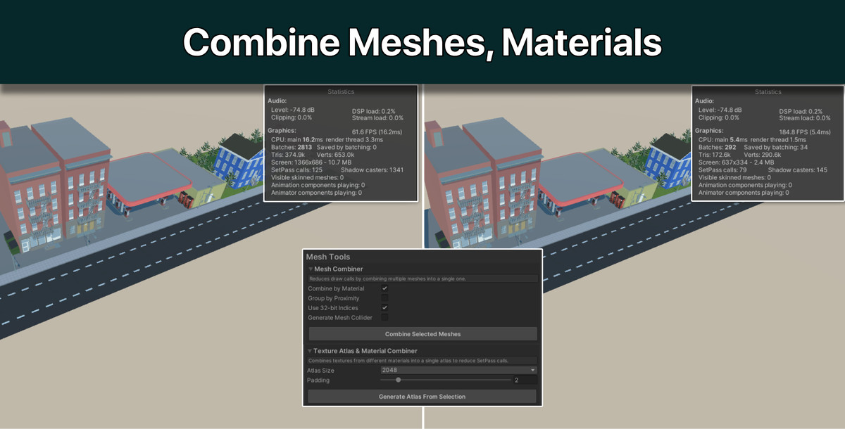 Super Level Optimizer & Mesh Combiner 2.0 – Ultimate Scene Performance Tool