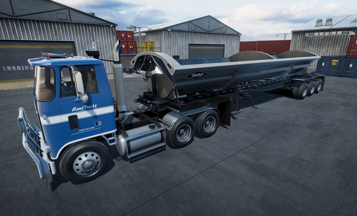 80s cabover sidedump trailer