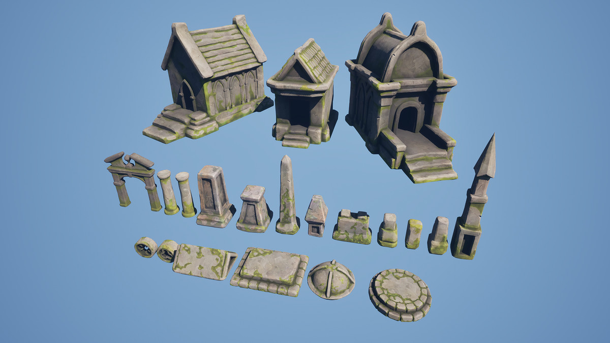 Stylized graveyard I