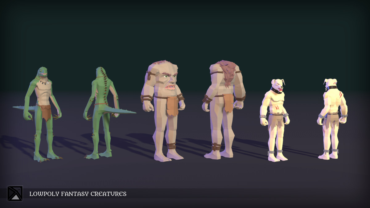 Lowpoly NPCs Bundle MEDIEVAL FANTASY SERIES