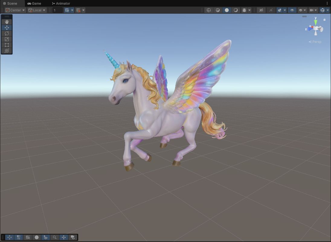 Stylized unicorn animation