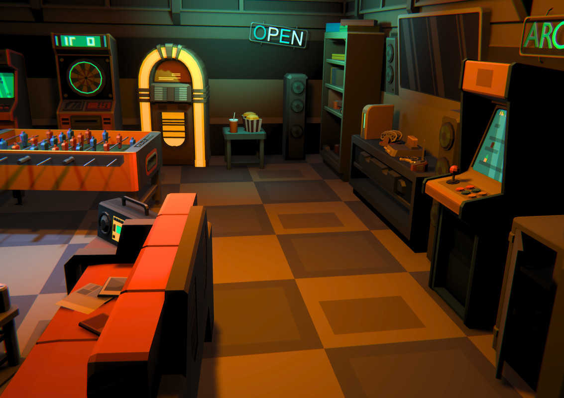 Low Poly Sci-Fi Recreation / Cosmic Retro
