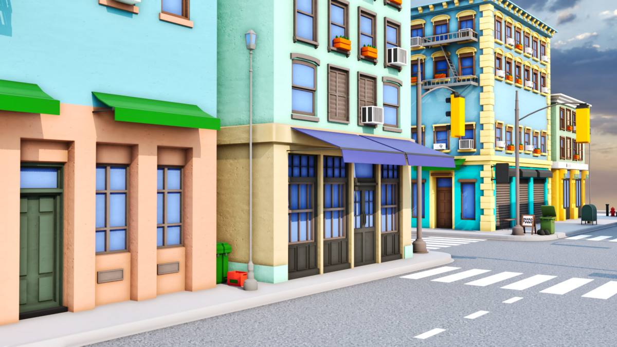 Modular Stylized Cartoon City Pack [Desktop & Mobile]