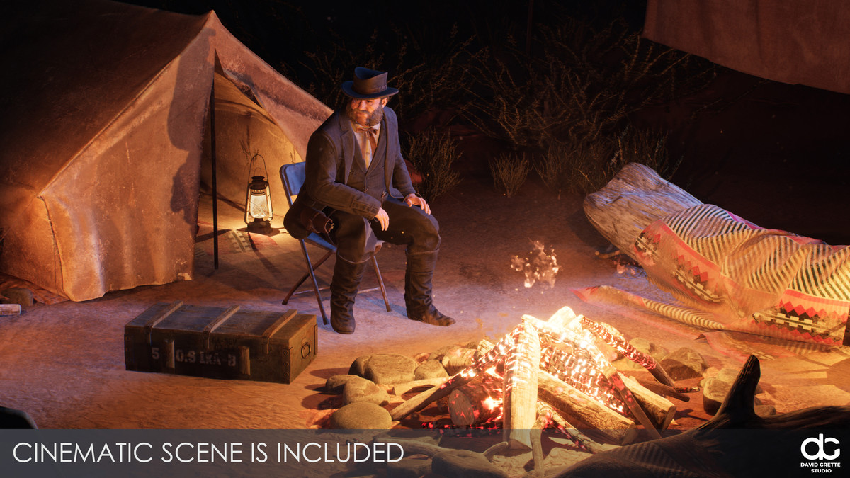 Western Character Joseph - Huckster Gambler Attendant Cowboy Wild West RPG Man